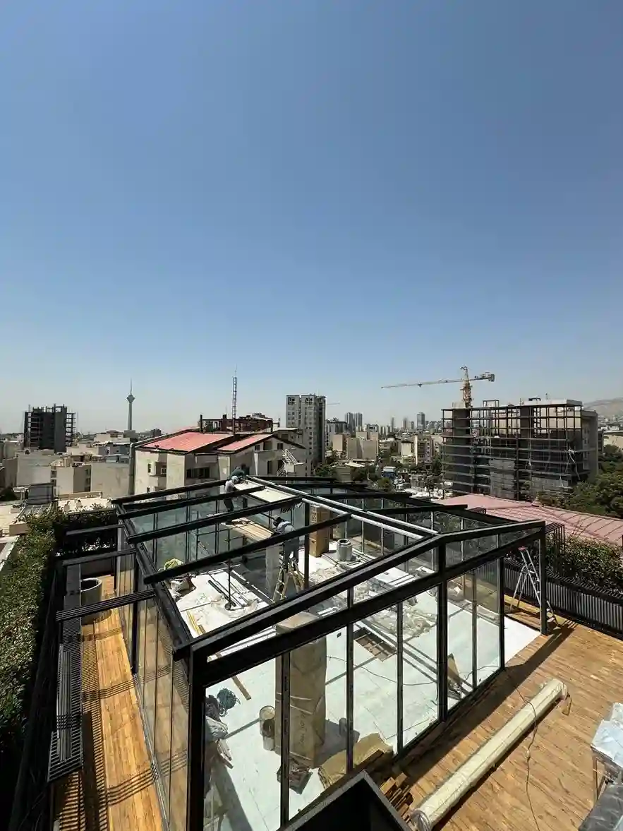 نصب سقف متحرک پارچه ای 1